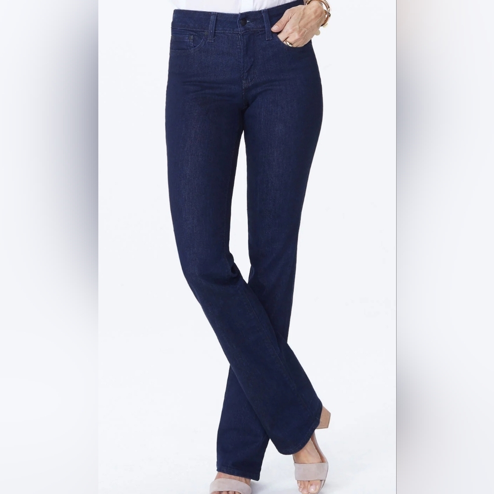 NYDJ High Rise Blue Jeans Slim Bootcut Leg - Picture 4 of 7